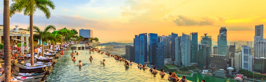 Piscine à débordement Singapour Marina Bay Sands Hotel